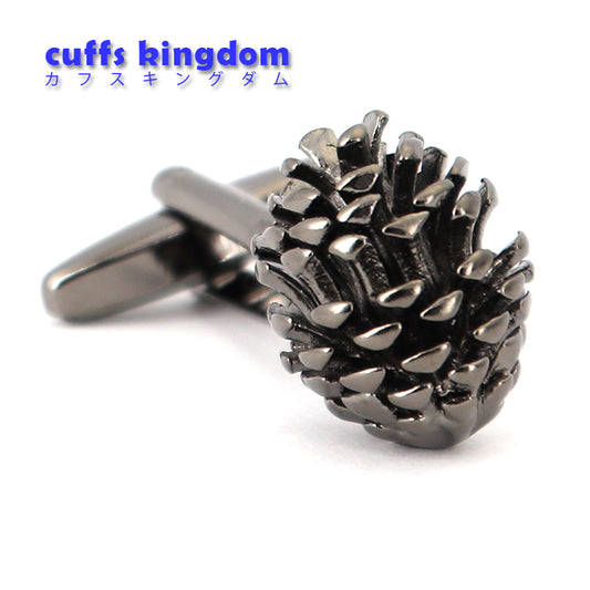 松ぼっくり-3d-色-ブラック-立体-カフス-おもしろ系-男女-おすすめ-おしゃれ-男女-かわいい-営業マン-結婚式-スーツ-人気-カフリングス-プレゼント-ギフト-入園式-入学式-成人式