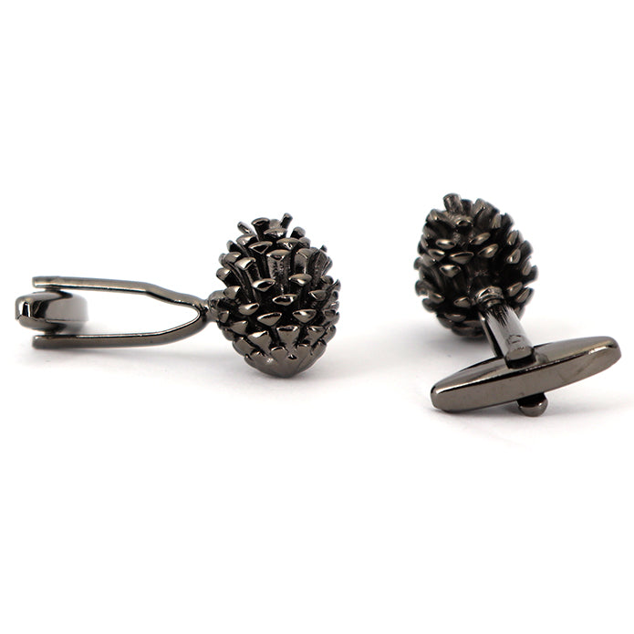 松ぼっくり-3d-色-ブラック-立体-カフス-おもしろ系-男女-おすすめ-おしゃれ-男女-かわいい-営業マン-結婚式-スーツ-人気-カフリングス-プレゼント-ギフト-入園式-入学式-成人式