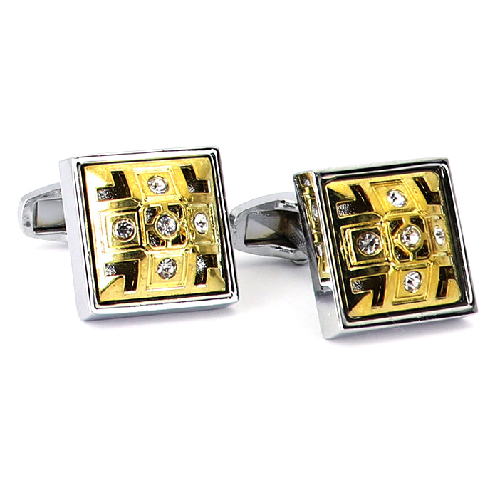 細やかな-細工-施された-色-シルバー-ゴールド-四角いカフス-おしゃれ-男女-かわいい-結婚式-スーツ-人気-カフリングス-プレゼント-ギフト-入園式-入学式-成人式