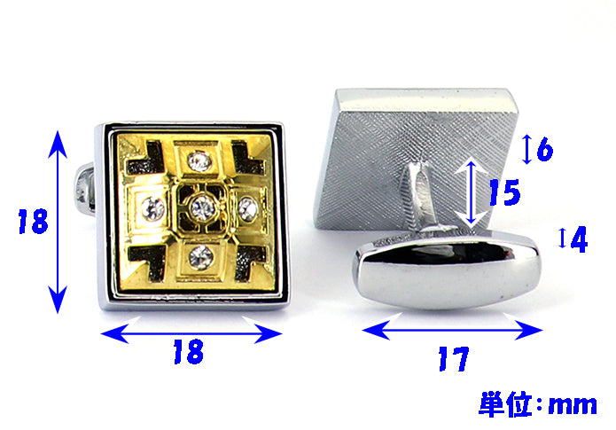 細やかな-細工-施された-色-シルバー-ゴールド-四角いカフス-おしゃれ-男女-かわいい-結婚式-スーツ-人気-カフリングス-プレゼント-ギフト-入園式-入学式-成人式