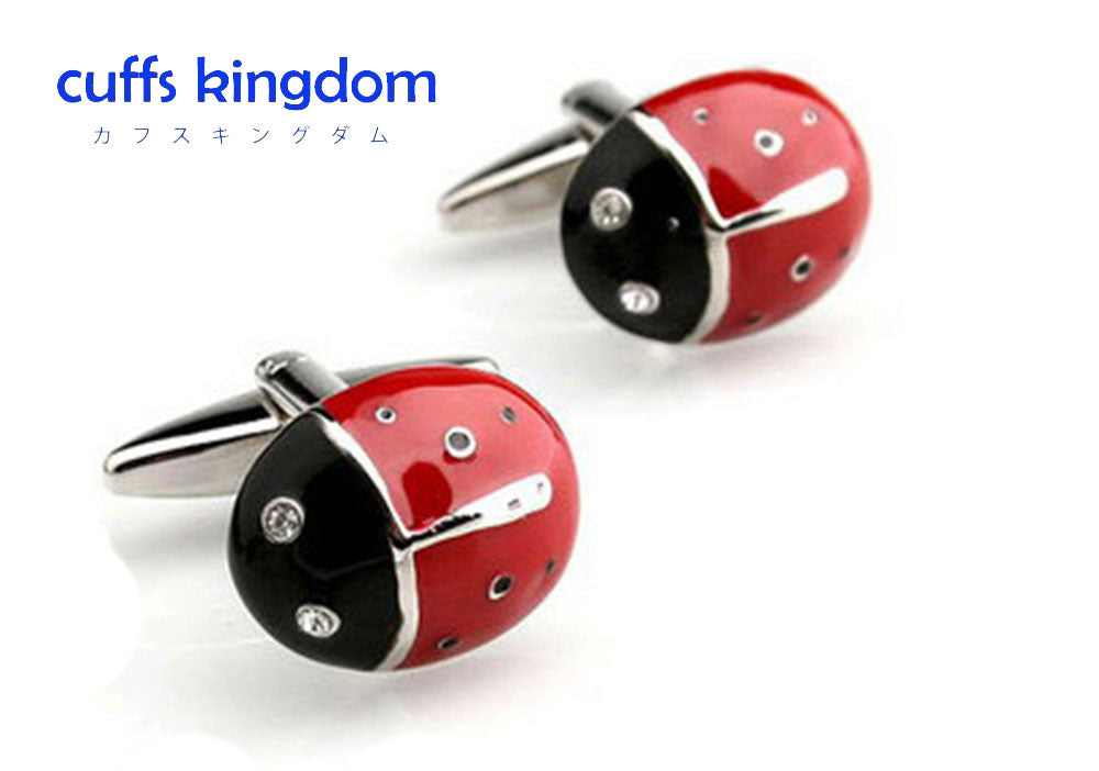 赤色-てんとう虫-カフスボタン-赤系-レッド-男女-カフリングス-営業マン-おしゃれ-かわいい-結婚式-カジュアル-シンプル-スーツ-人気-プレゼント-ギフト-入園式-入学式-成人式