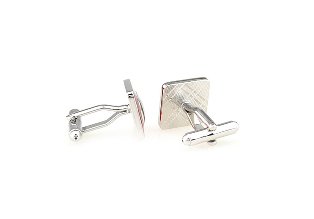 赤縁-取り-カフスボタン-シンプル-イズ-ベスト-シリーズ-赤系-レッド-男女-カフリングス-営業マン-おしゃれ-かわいい-結婚式-カジュアル-シンプル-スーツ-人気-プレゼント-ギフト-入園式-入学式-成人式