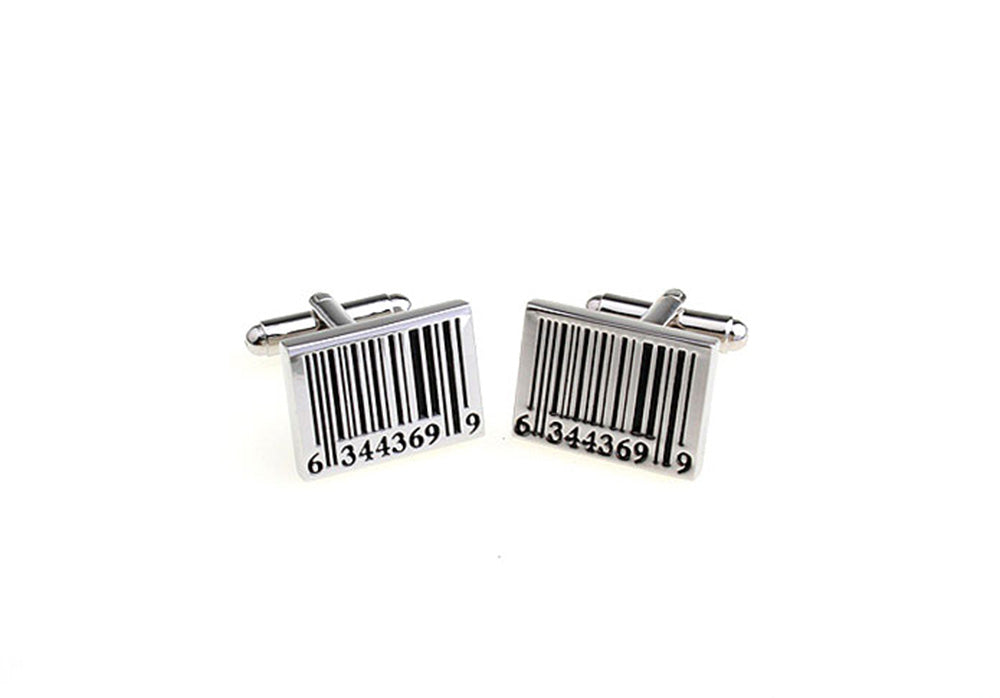 バーコード-カフスボタン-自然振舞えたらつわものお笑いカ-黒系-ブラック-男女-カフリングス-営業マン-おしゃれ-かわいい-結婚式-カジュアル-ユニーク-スーツ-人気-プレゼント-ギフト-入園式-入学式-成人式