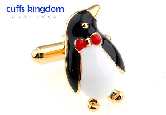 メチャメチャ-かわいい-ペンギン-カフスボタン-カラフル系-動物-男女-カフリングス-人気-可愛い-おしゃれな-結婚式-フォ-マル-カフス専門店