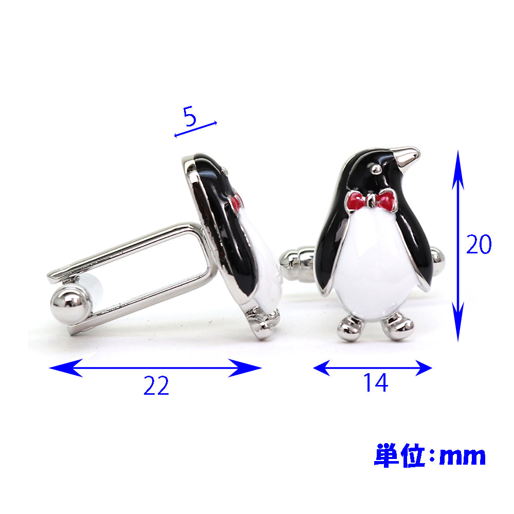 メチャメチャ-かわいい-ペンギン-カフスボタン-カラフル系-動物-男女-カフリングス-人気-可愛い-おしゃれな-結婚式-フォ-マル-カフス専門店