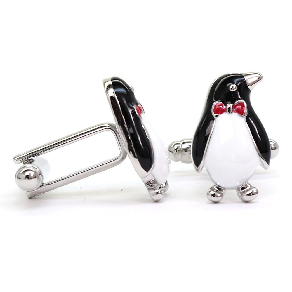 メチャメチャ-かわいい-ペンギン-カフスボタン-カラフル系-動物-男女-カフリングス-人気-可愛い-おしゃれな-結婚式-フォ-マル-カフス専門店