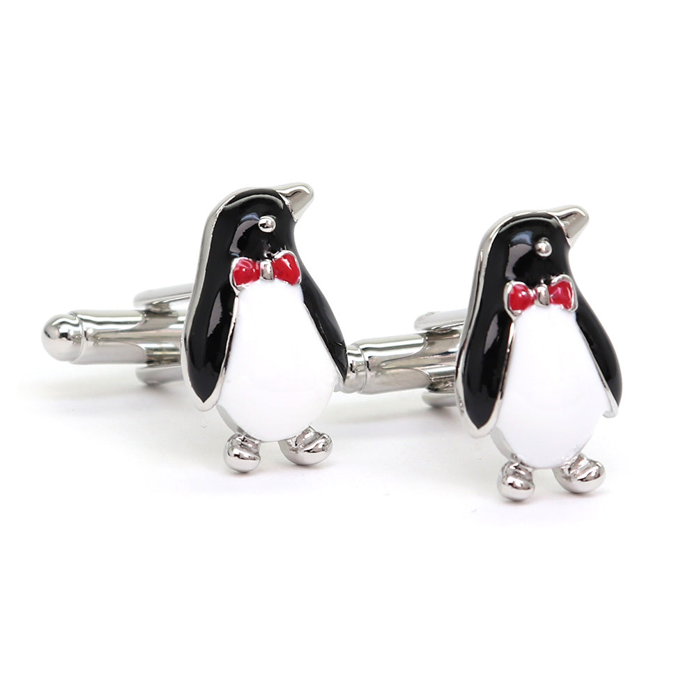 メチャメチャ-かわいい-ペンギン-カフスボタン-カラフル系-動物-男女-カフリングス-人気-可愛い-おしゃれな-結婚式-フォ-マル-カフス専門店