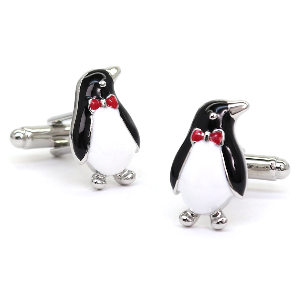 メチャメチャ-かわいい-ペンギン-カフスボタン-カラフル系-動物-男女-カフリングス-人気-可愛い-おしゃれな-結婚式-フォ-マル-カフス専門店