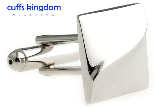 ウェーブ-スクエア-カススボタン-シンプル-飽きないデザイン-銀色系-男女-カフリングス-営業マン-おしゃれ-かわいい-結婚式-カジュアル-シンプル-スーツ-人気-プレゼント-ギフト-入園式-入学式-成人式