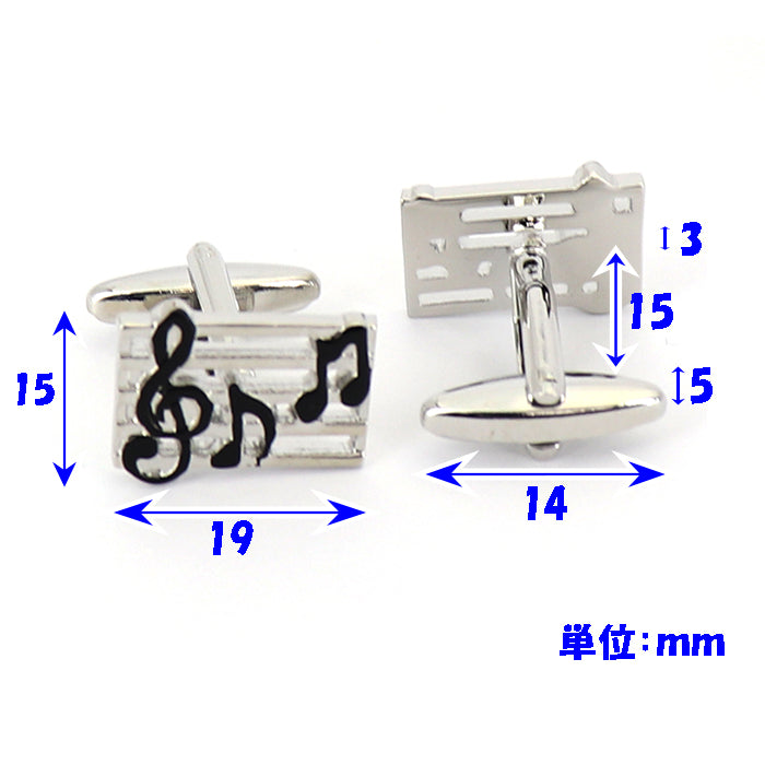 楽譜-音符-カフスボタン-音楽-男女-カフリングス-おしゃれ-かわいい-結婚式-シンプル-スーツ-人気-プレゼント-ギフト-入園式-入学式-成人式