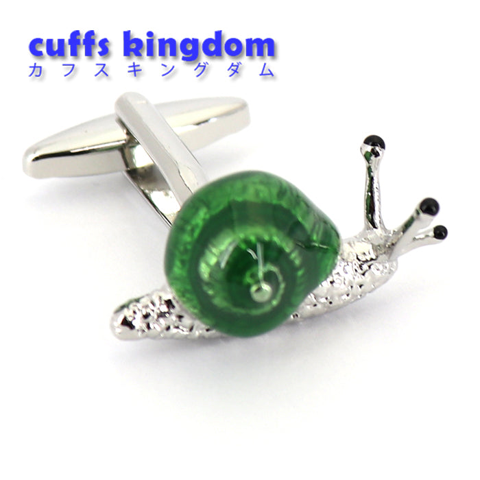 綺麗な発色-カタツムリ-カフスボタン-高級