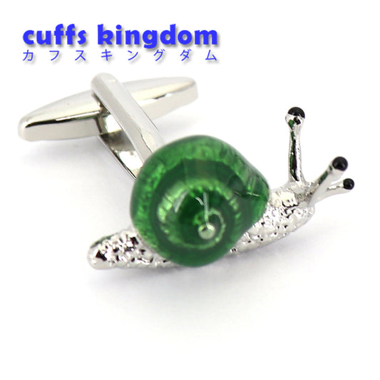 綺麗な発色-カタツムリ-カフスボタン-高級