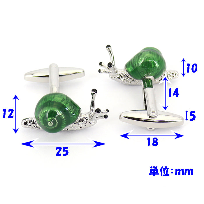 綺麗な発色-カタツムリ-カフスボタン-高級