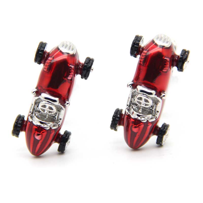 選べる３色レーシングカー-カフスボタン-グレー-ブルー-レッド-車-男女-カフリングス-大人気-プレゼント-おしゃれ-結婚式-カフスシルバー専門店