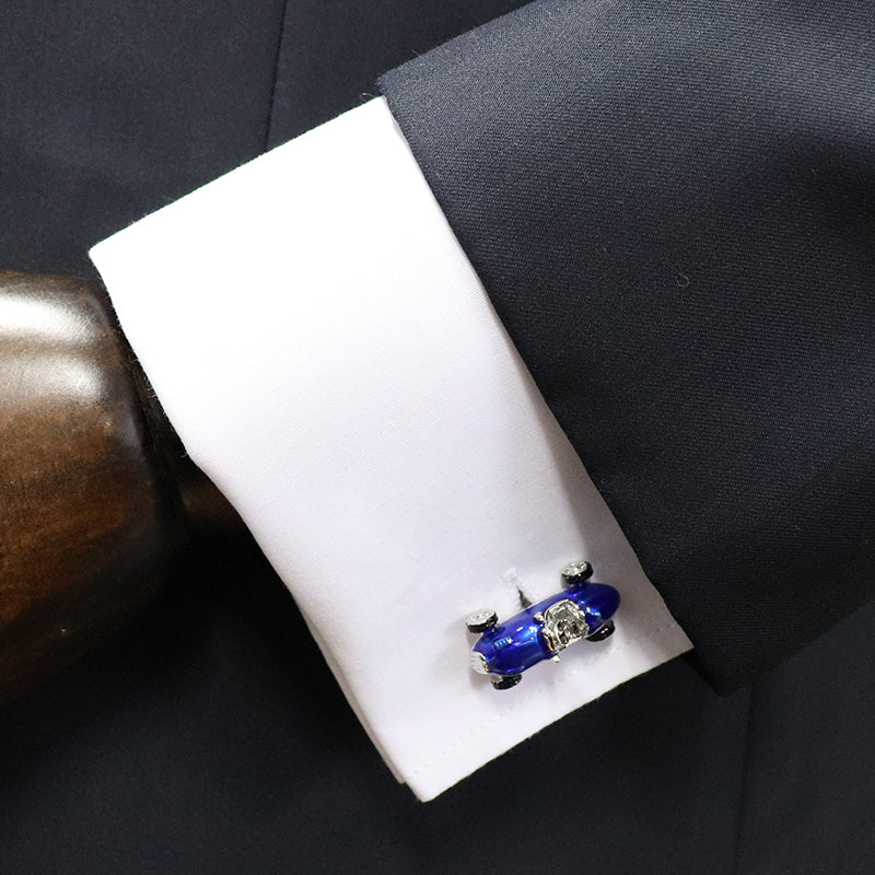 選べる３色レーシングカー-カフスボタン-グレー-ブルー-レッド-車-男女-カフリングス-大人気-プレゼント-おしゃれ-結婚式-カフスシルバー専門店