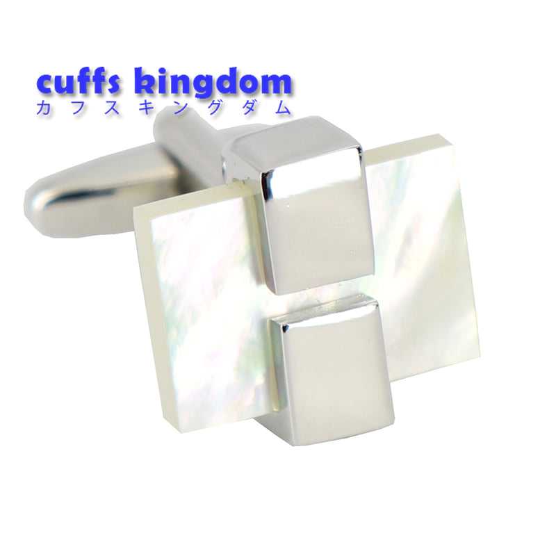 白くきらきら輝く-カフスボタン-ホワイト-おしゃれ-男女-カフリングス-エレガント-結婚式-プレゼント-カフス専門店