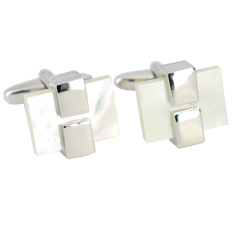白くきらきら輝く-カフスボタン-ホワイト-おしゃれ-男女-カフリングス-エレガント-結婚式-プレゼント-カフス専門店