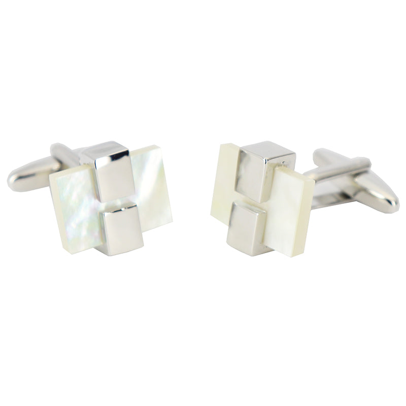 白くきらきら輝く-カフスボタン-ホワイト-おしゃれ-男女-カフリングス-エレガント-結婚式-プレゼント-カフス専門店