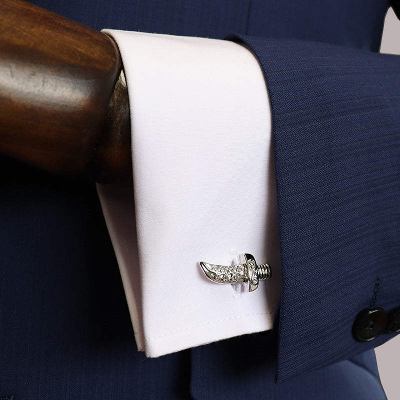 短剣-カフスボタン-シルバー-男女-カフリングス-プレゼント-おしゃれ-イベント-趣味-結婚式-カフス専門店