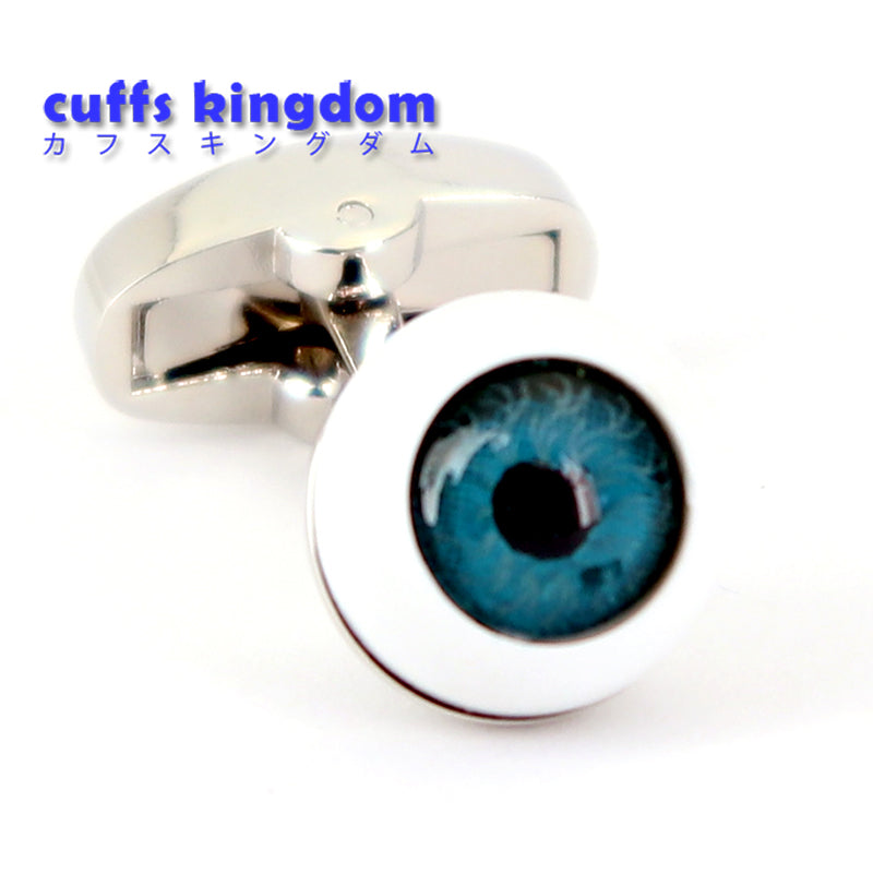 眼球-目玉-カフスボタン-ホワイト-ブルー-ブラック-男女-カフリングス-プレゼント-おしゃれ-医者-瞳-ユニオン-結婚式-カフス専門店