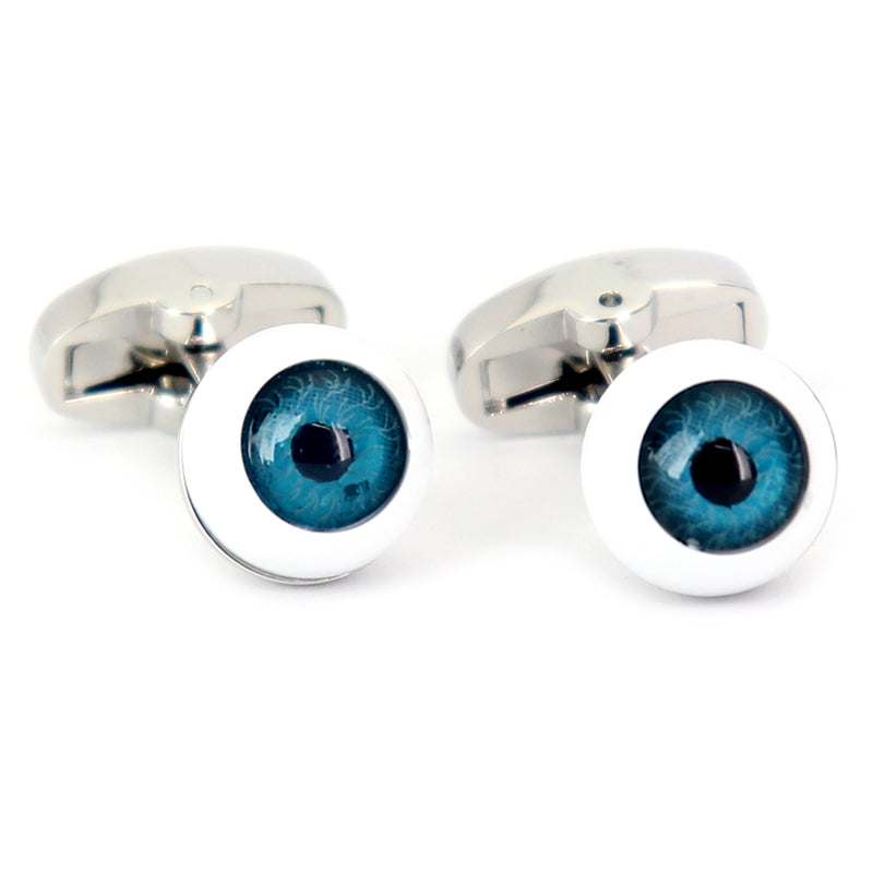 眼球-目玉-カフスボタン-ホワイト-ブルー-ブラック-男女-カフリングス-プレゼント-おしゃれ-医者-瞳-ユニオン-結婚式-カフス専門店