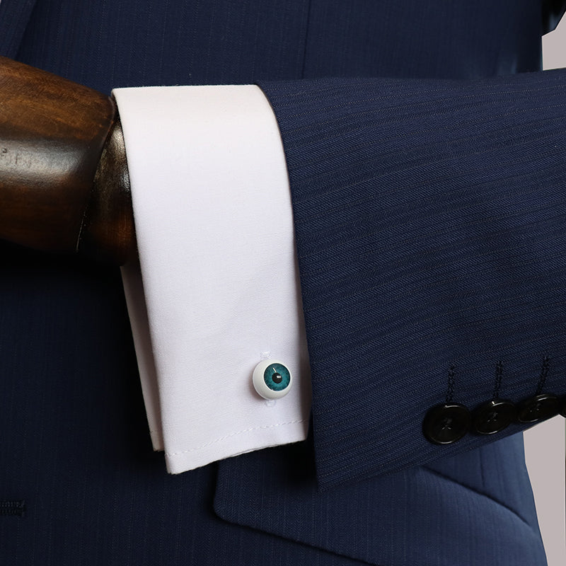 眼球-目玉-カフスボタン-ホワイト-ブルー-ブラック-男女-カフリングス-プレゼント-おしゃれ-医者-瞳-ユニオン-結婚式-カフス専門店