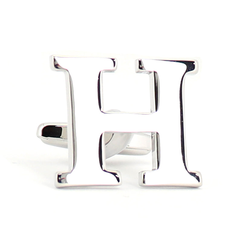 片方のみ単品販売-組合せ自由アルファベット-カフスボタン-box1-シルバー-男女-カフリングス-プレゼント-おしゃれ-ユニーク