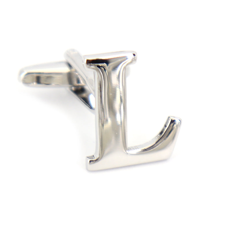 片方のみ単品販売-組合せ自由アルファベット-カフスボタン-box1-シルバー-男女-カフリングス-プレゼント-おしゃれ-ユニーク