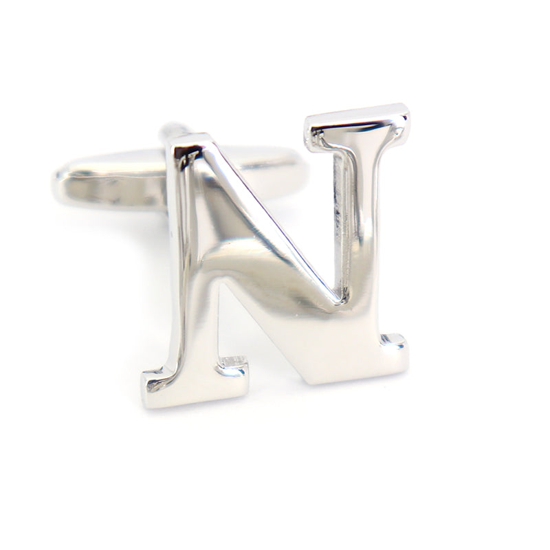 片方のみ単品販売-組合せ自由アルファベット-カフスボタン-box1-シルバー-男女-カフリングス-プレゼント-おしゃれ-ユニーク