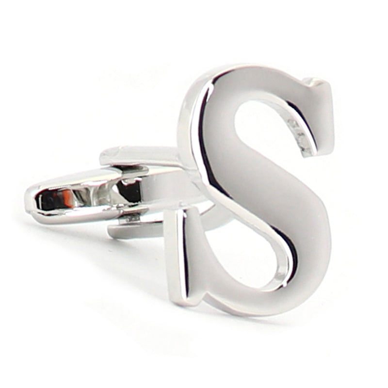 片方のみ単品販売-組合せ自由アルファベット-カフスボタン-box1-シルバー-男女-カフリングス-プレゼント-おしゃれ-ユニーク