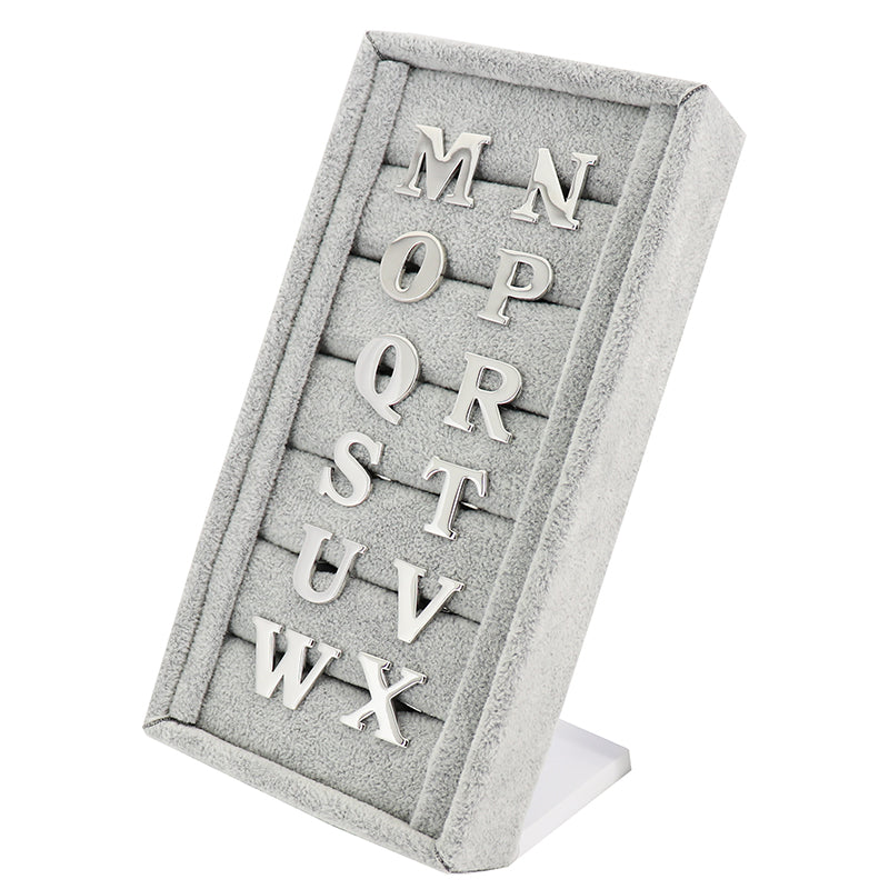 片方のみ単品販売-組合せ自由アルファベット-カフスボタン-box1-シルバー-男女-カフリングス-プレゼント-おしゃれ-ユニーク