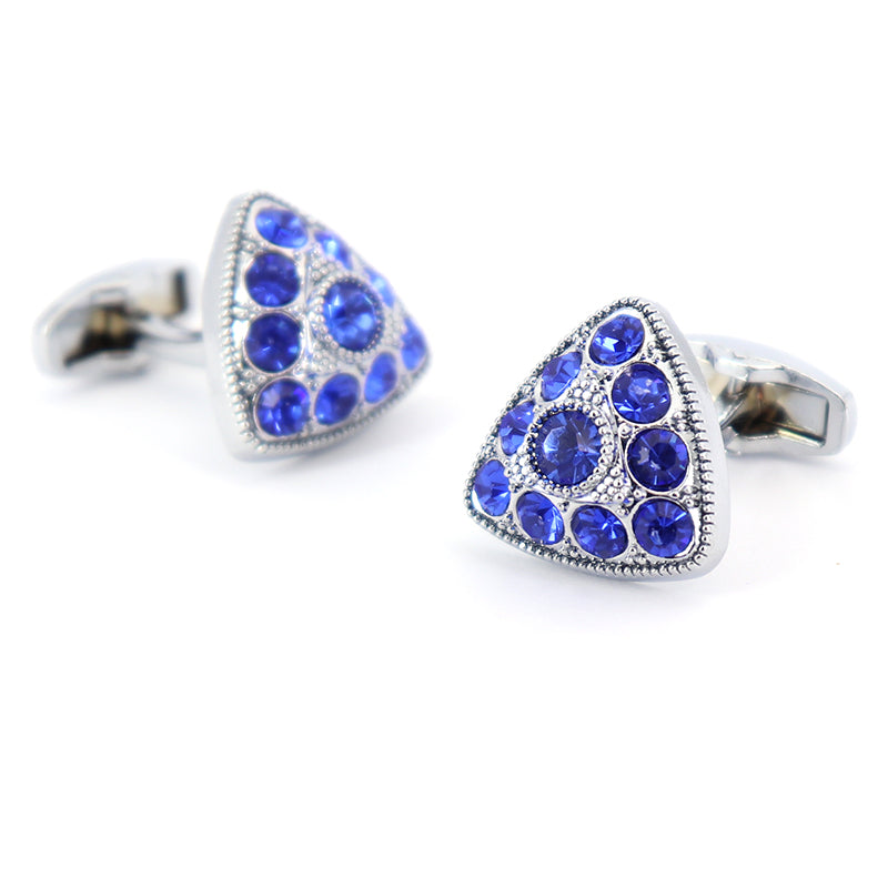 ビックサイズ-三角形-ブルー-ジュエルカフス-青-シルバー-男女-カフリングス-営業マン-おしゃれ-かわいい-結婚式-ジュエル-スーツ-人気-プレゼント-ギフト-入園式-入学式-成人式