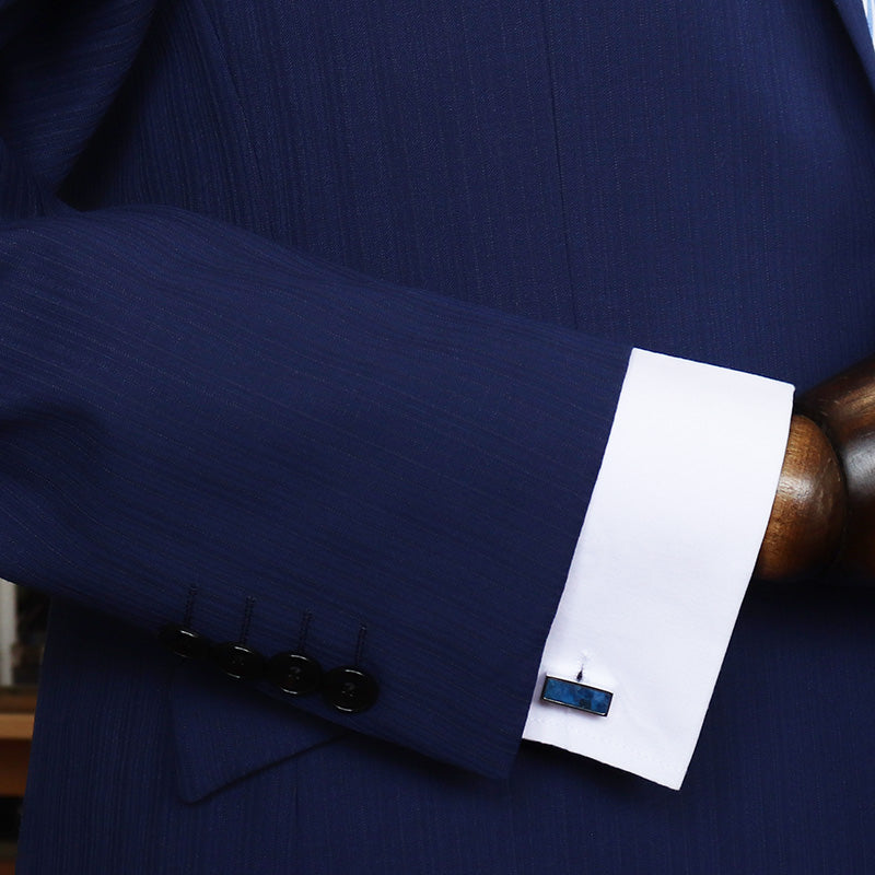 珍しい-折りたたみ式-カフスボタン-銀-青-色-シンプル-男性-デザイン-シルバー-フォーマル-勇ましさ-男-カフリングス-イケメン-プレゼント-おしゃれ-結婚式-カフス専門店