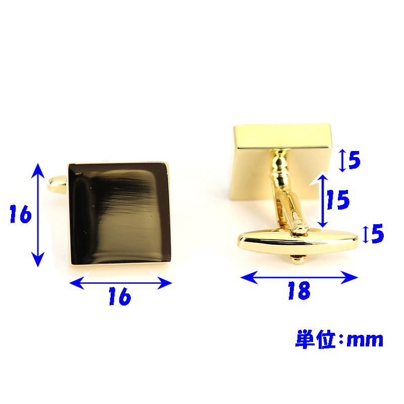 黄金-スクエア-カフスボタン-ゴールド-色-シンプル-男性-デザイン-シルバー-フォーマル-勇ましさ-男-カフリングス-イケメン-プレゼント-おしゃれ-結婚式-カフス専門店