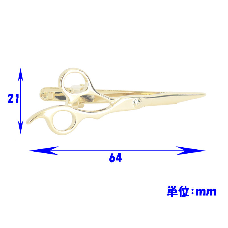 美容師-黄金-ハサミ-タイピン-ゴールド-色-シンプル-男性-デザイン-人気-男-カフリングス-イケメン-プレゼント-モテモテ-カフス専門店