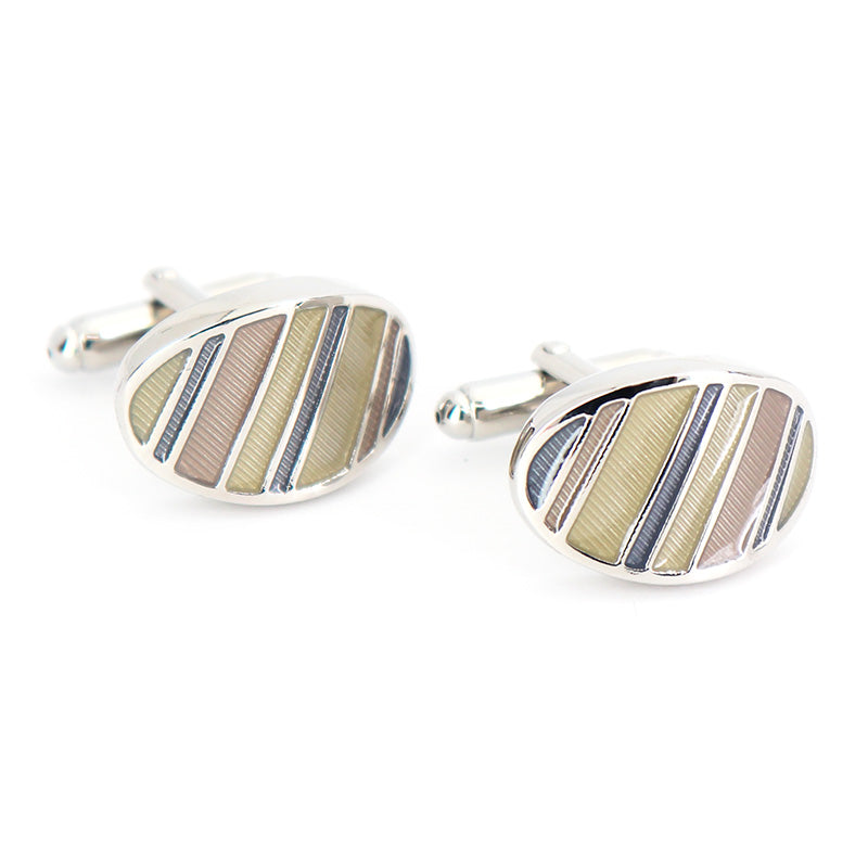 楕円形-斜線模様-パープル-カフスボタン-紫色-ユニセックス-デザイン-シルバー-バーテンダー-男-カフリングス-イケメン-プレゼント-カフス専門店