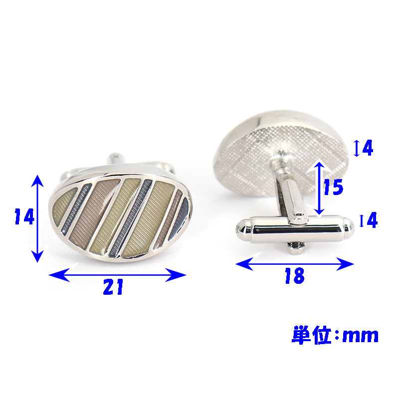 楕円形-斜線模様-パープル-カフスボタン-紫色-ユニセックス-デザイン-シルバー-バーテンダー-男-カフリングス-イケメン-プレゼント-カフス専門店