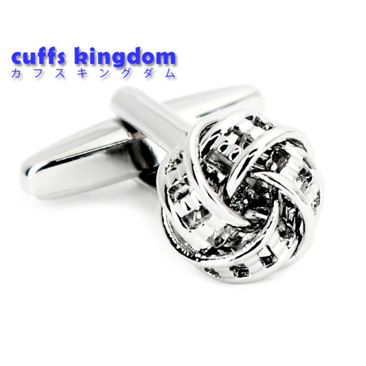 立体円形-編み込みデザイン-カフスボタン-銀色-造形-デザイン-ホワイトデー-バーテンダー-男-カフリングス-イケメン-プレゼント-カフス専門店