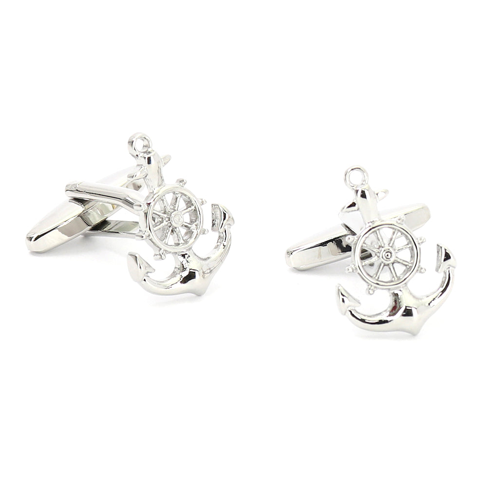 船のイカリ-舵輪-マリン-カフスボタン-男女-カフリングス-営業マン-個性-スーツ-人気-かわいい-プレゼント-ギフト-カフス専門店