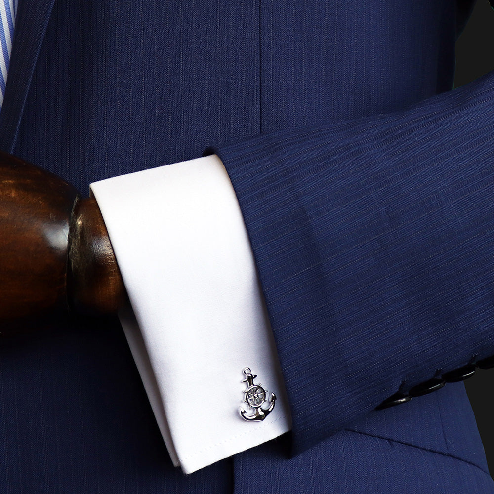 船のイカリ-舵輪-マリン-カフスボタン-男女-カフリングス-営業マン-個性-スーツ-人気-かわいい-プレゼント-ギフト-カフス専門店