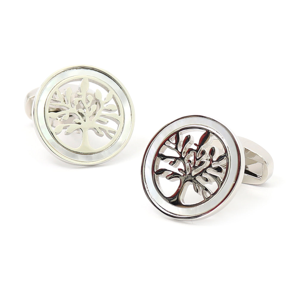 樹木-円形-カフスボタン-男女-カフリングス-営業マン-個性-スーツ-人気-かわいい-プレゼント-ギフト-カフス専門店