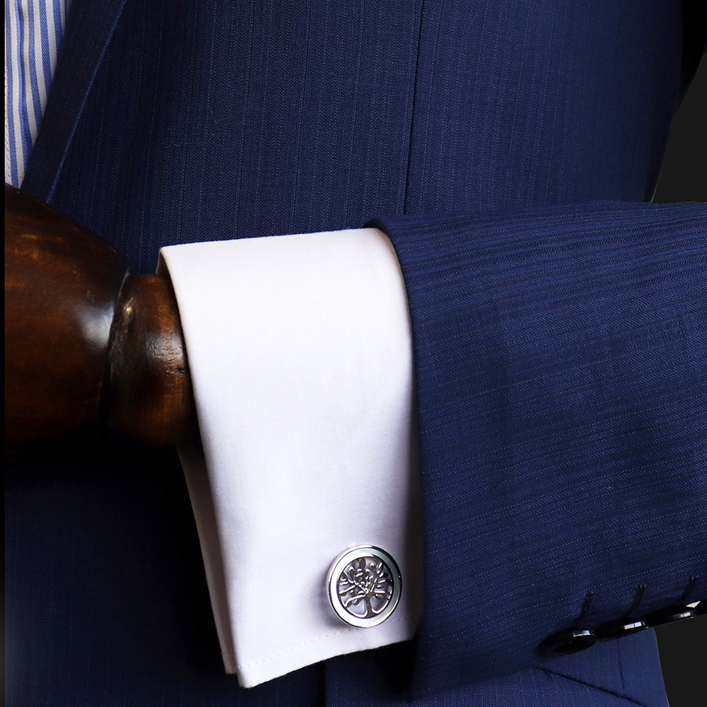 樹木-円形-カフスボタン-男女-カフリングス-営業マン-個性-スーツ-人気-かわいい-プレゼント-ギフト-カフス専門店