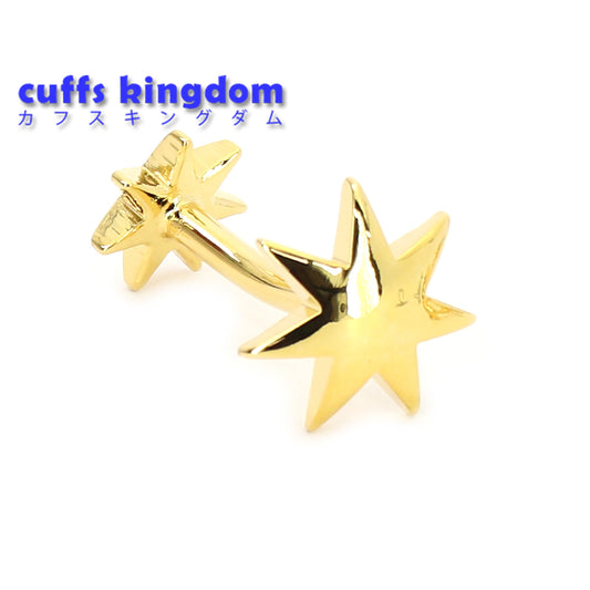 スター-星形-カフスボタン-ゴールド-男女-カフリングス-営業マン-個性-スーツ-人気-かわいい-プレゼント-ギフト-カフス専門店