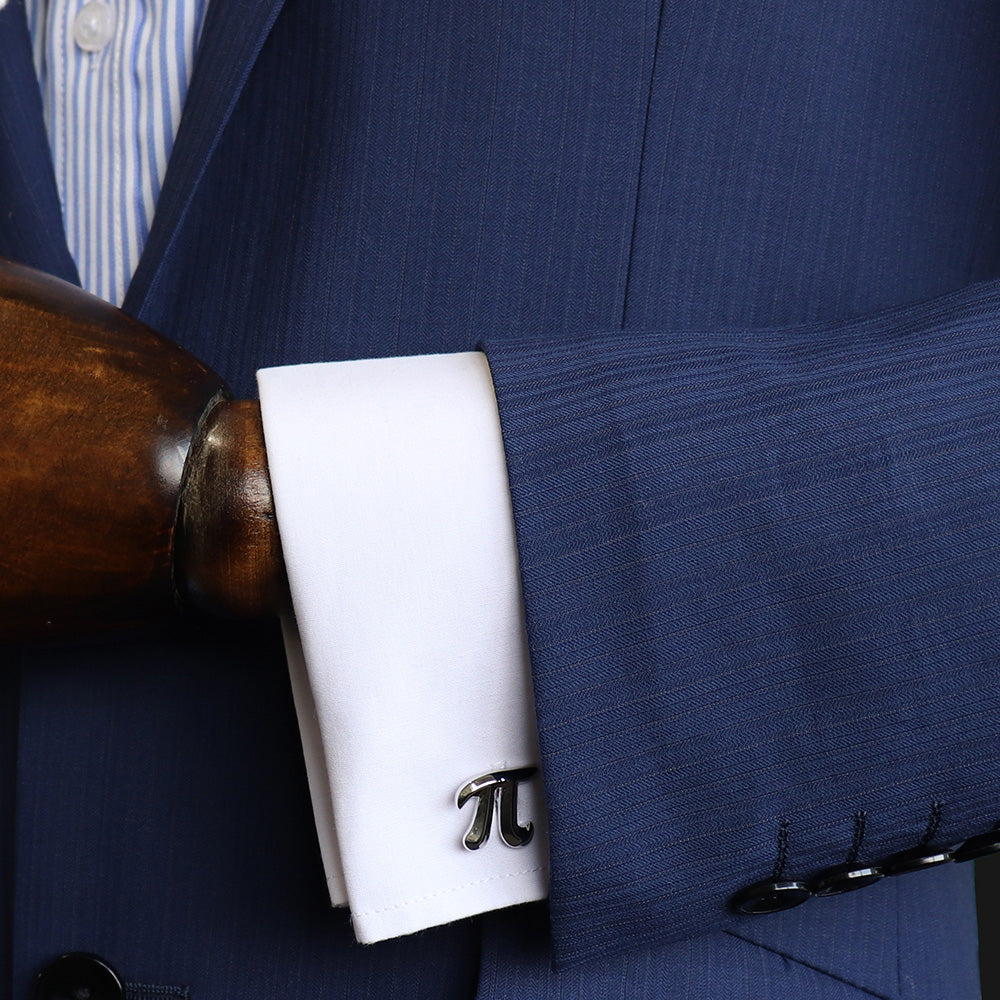 パイ-π-数式-記号-カフスボタン-シルバー-男女-カフリングス-営業マン-個性-スーツ-人気-かわいい-プレゼント-ギフト-カフス専門店