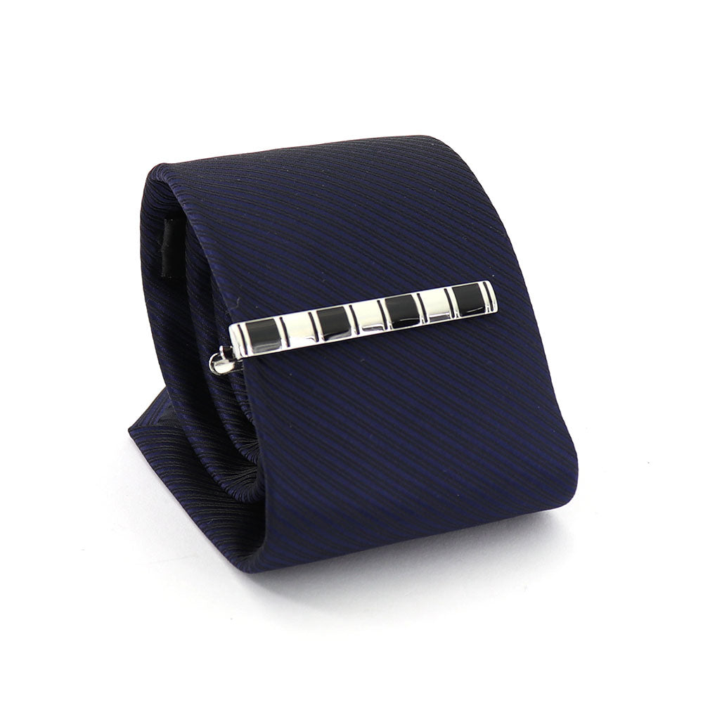 白黒 しましま タイピン 【 銀 白 黒 】 [ 正装 スーツ ネクタイ シンプル パーティ 社用 おしゃれ 人気 ランキング ]
