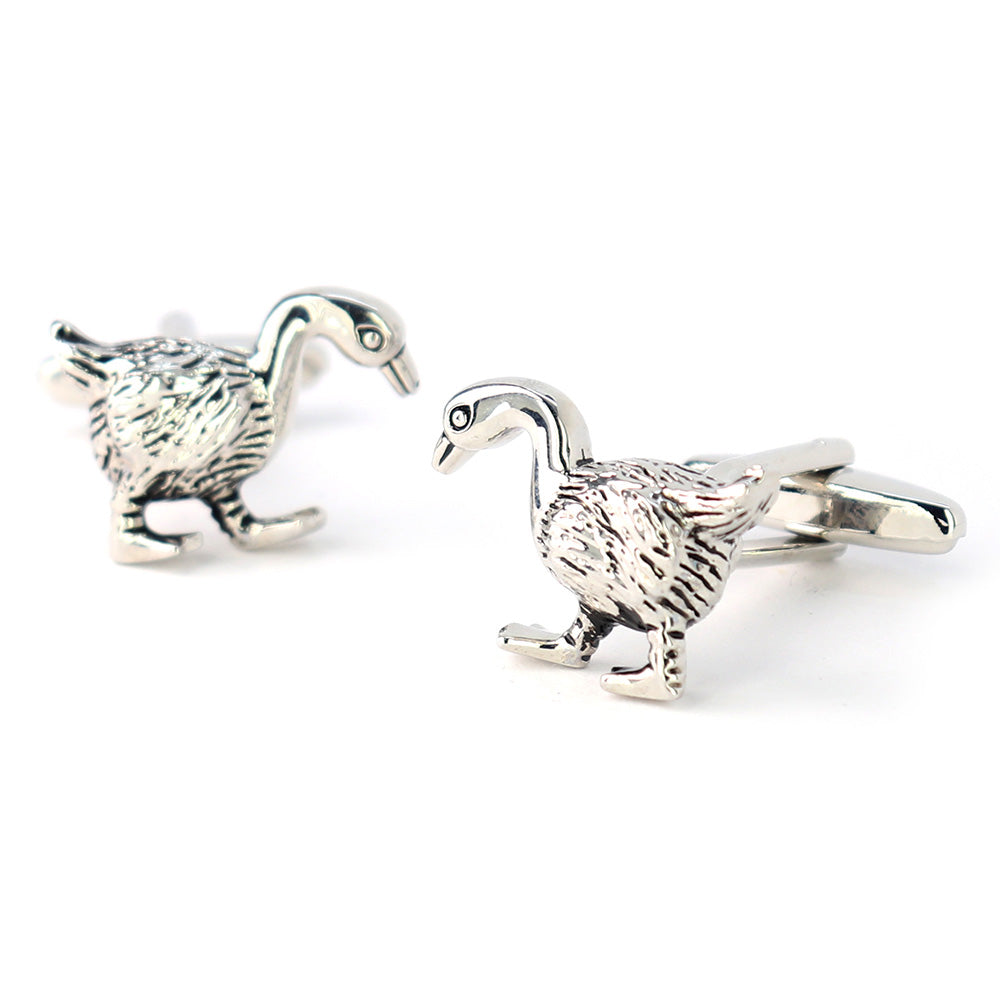 白鳥-アシンメトリー-カフスボタン-おしゃれ-動物-面白-男女-カフリングス-人気-個性-プレゼント-カフス専門店