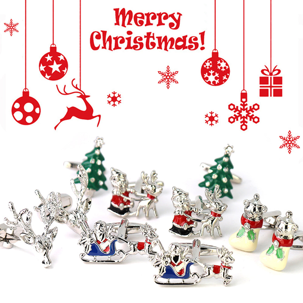 クリスマスソックス-カフスボタン-きらきらベア-クリスマス-イベント-パーティ-プレゼント-ギフト-目立つ-季節感-限定-主役-お祝い-華やか-リッチ-美品-個性的-ご贈答-企画-営業