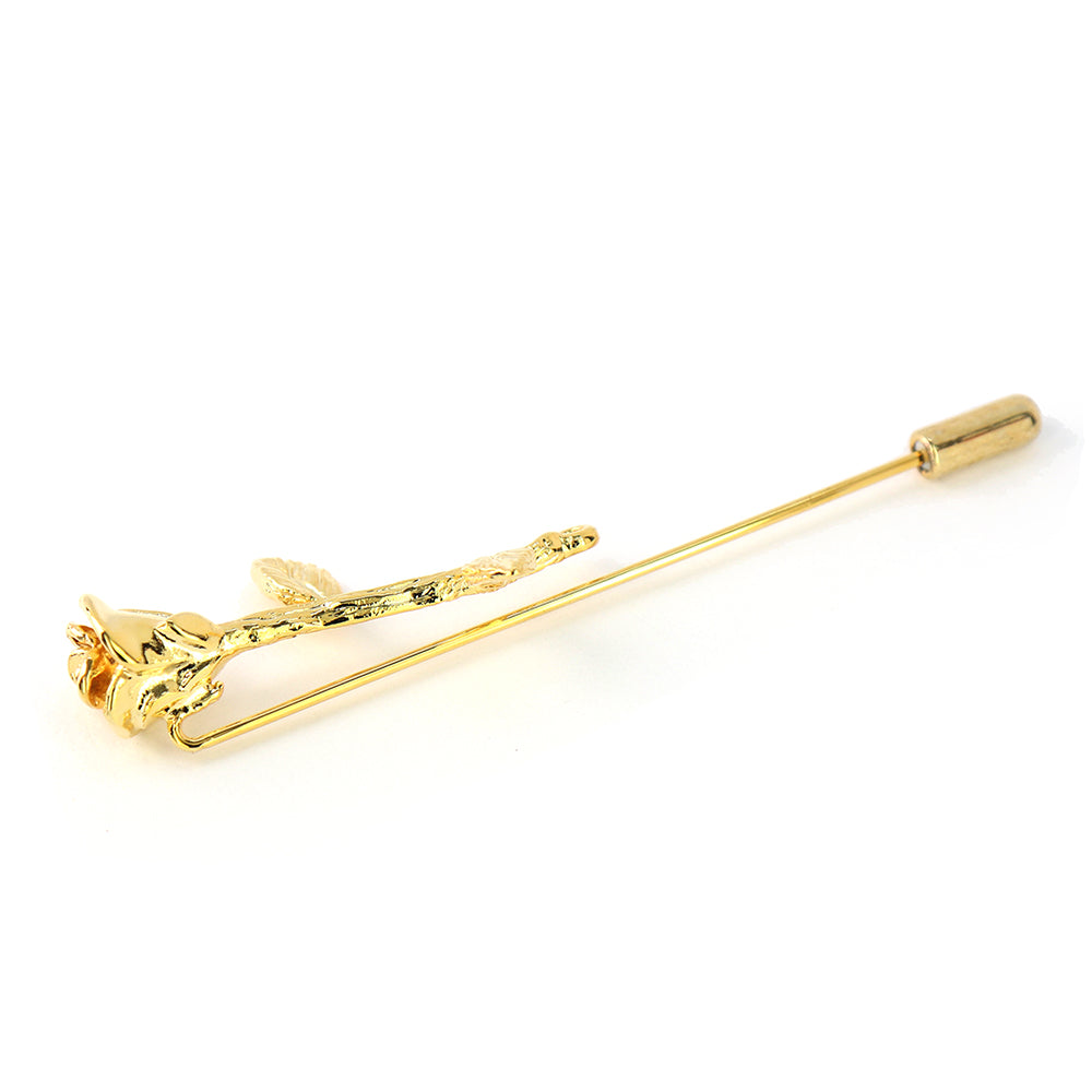 バラの花-ロングブローチ-ゴールド-おしゃれ-男女-カフリングス-エレガント-シンプル-人気-プレゼント-ギフト-入園式-入学式-成人式-カフス専門店