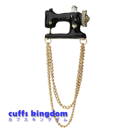 ミシン型ブローチ メンズ レディース オフィス ブローチ ピン プレゼント 贈り物 かわいい おしゃれ エレガント カフス専門店