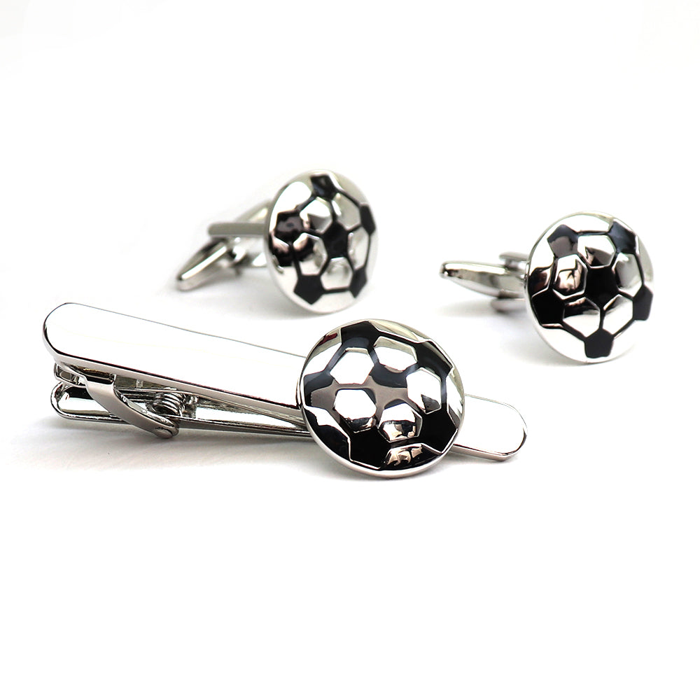 サッカーボール カフス タイピン セット シルバー 趣味 スポーツ 男女 プレゼント ギフト おしゃれ かわいい スーツ 人気 結婚式 カフス専門店